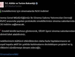 Emeklilere sinema salonlarında indirimli bilet imkanı