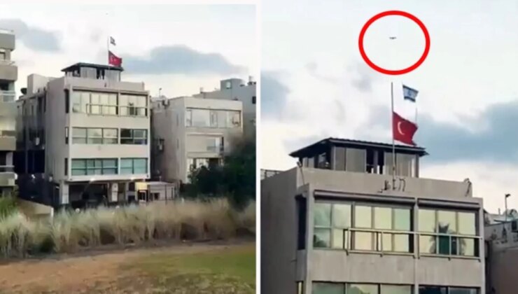İsrail’den nahoş provokasyon! Türk Büyükelçiliğinin üzerinde İsrail bayrağı açtılar