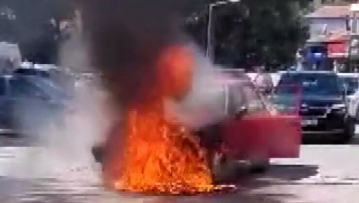 Aksaray’da Araba Yangını