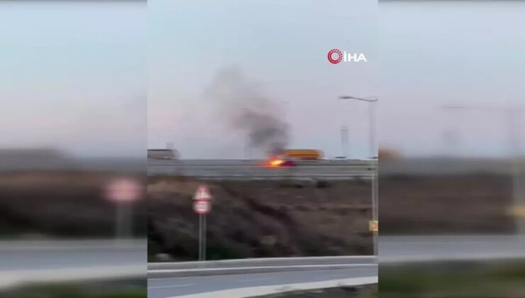 Kuzey Marmara Otoyolu’nda Araç Yangını