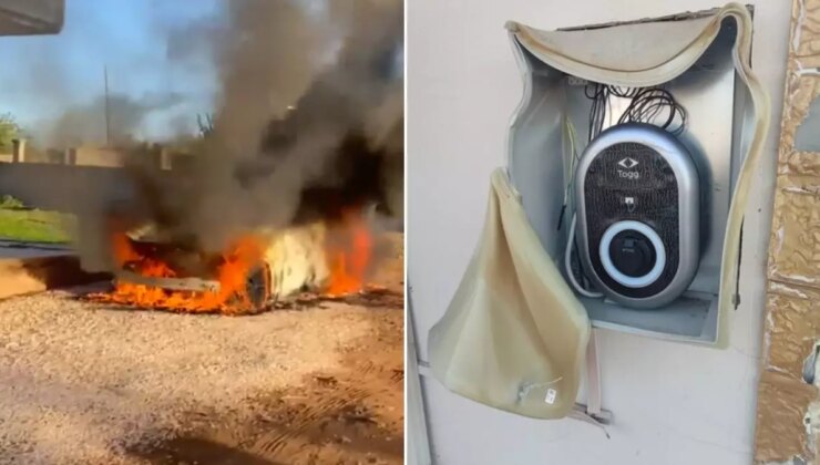Alev topuna dönen Togg’un şarj edildiği meskende kaçak elektrik kullanıldığı ortaya çıktı