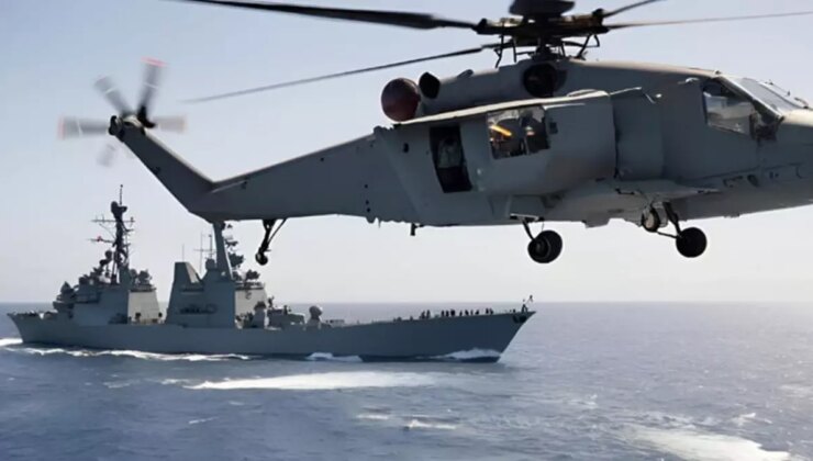 Rus gemisinden Alman askeri helikopterine ikaz ateşi