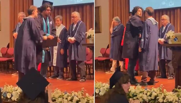 Boğaziçi Üniversitesi mezuniyet merasiminde gerginlik! Akademisyeni bu türlü protesto etti
